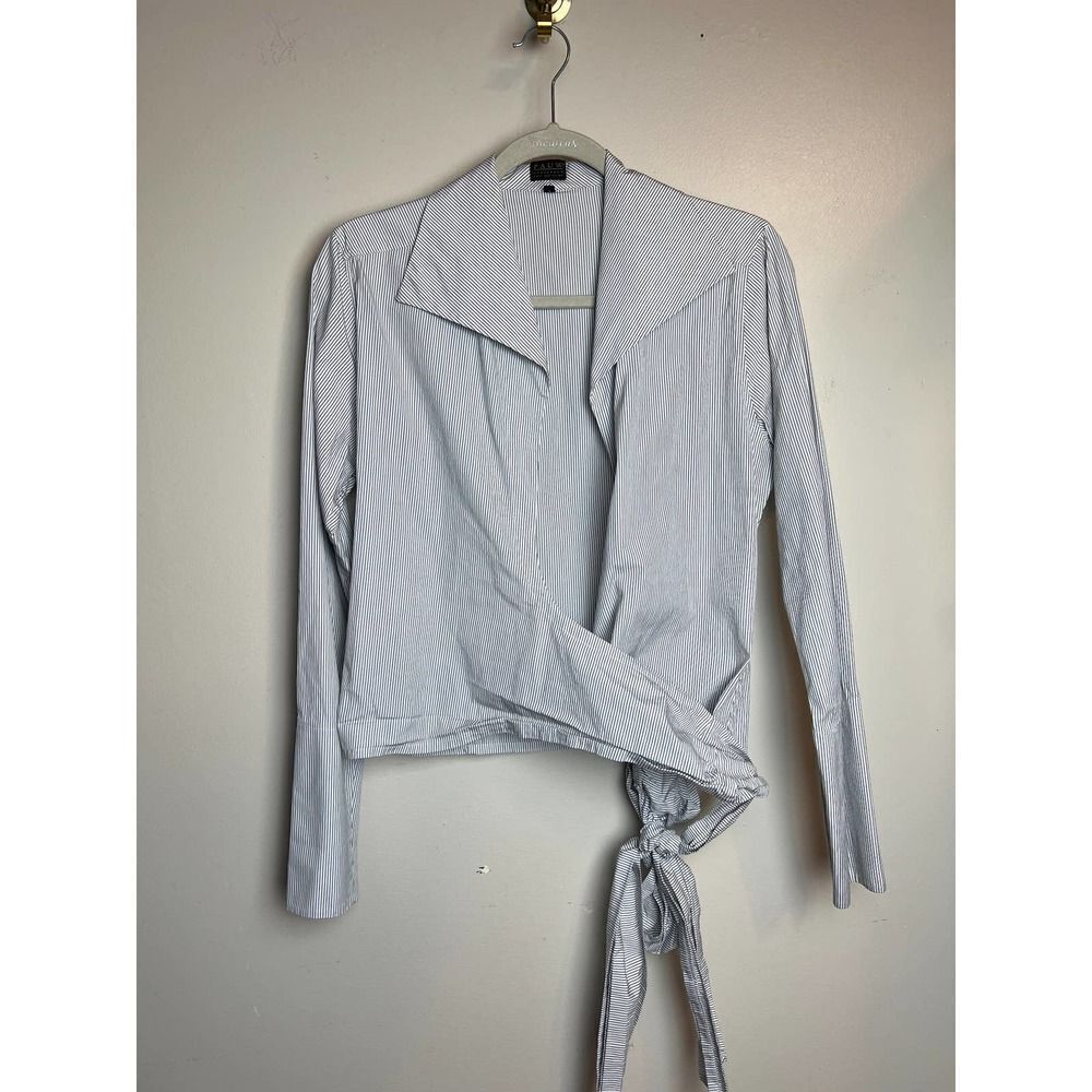 PAUW Amsterdam Striped Wrap Blouse SZ. 1 (US 4)